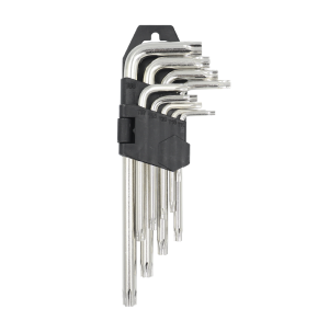 REF: GD-3058 JOGO CHAVE TORX 9 PEÇAS PROFISSIONAL MÉDIA