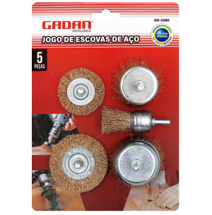 REF: GD-3380 KIT ESCOVA DE AÇO P/ FURADEIRA C/ 5 PCS