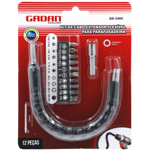 REF: GD-3460 KIT CABO EXTENSOR FLEXIVEL P/ PARAFUSADEIRA