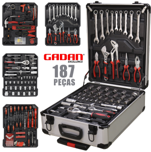 REF: GD-3410 MALETA DE FERRAMENTAS C/ 187 PEÇAS
