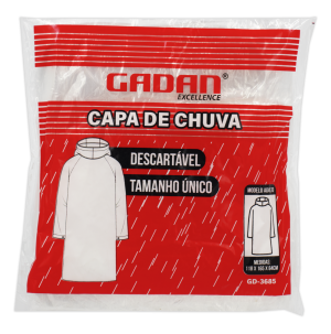 GD-3685 - CAPA DE CHUVA DESCARTÁVEL TAMANHO ÚNICO