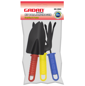 GD-3560 - CONJUNTO COM 3 PEÇAS P/ JARDINAGEM