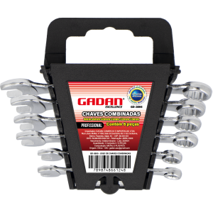 GD-3695 - JOGO DE CHAVES COMBINADAS C/ 6 PEÇAS - CX C/ 40 JOGOS