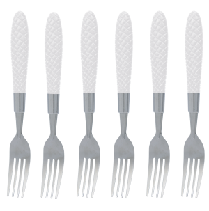 GD-4140 - KIT COM 6 GARFOS DE MESA - CABO DECORADO