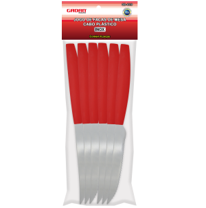 GD-4110 - KIT COM 6 FACASDE MESA - CABO PLÁSTICO