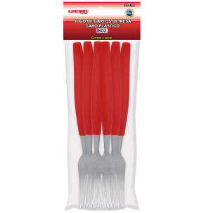 GD-4100 - KIT COM 6 GARFOS DE MESA - CABO PLÁSTICO