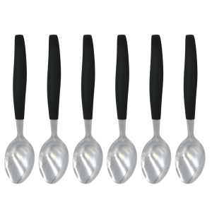 GD-4120 - KIT COM 6 COLHERES PARA SOBREMESA -  CABO PLÁSTICO