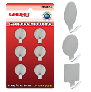 GD-4820 - KIT 6 GANCHOS MULTIUSO