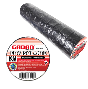 REF: GD-3051 FITA ISOLANTE 10 METROS EM TUBO C/ 10 ROLOS