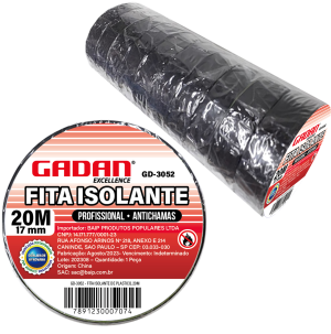 REF: GD-3052 FITA ISOLANTE 20 METROS EM TUBO COM 10 ROLOS