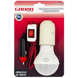 GD-6020 - LÂMPADA EMERGÊNCIA LED PENDENTE AUTOMOTIVO 12V 5W - COM PLUG 12V