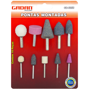 GD-6355 - JOGO DE PONTAS MONTADAS 10 PEÇAS