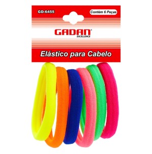 GD-6455 - PACOTE DE ELÁTICOS COLORIDOS PARA CABELO C/ 72 PCS