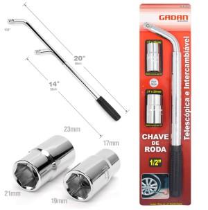 GD-6640 - CHAVE DE RODA TELESCÓPICA