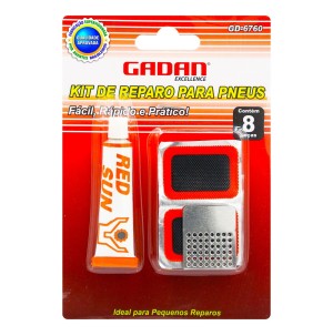 GD-6760 - KIT REPARO DE PNEUS P/ BIKE C/ 8 PEÇAS 